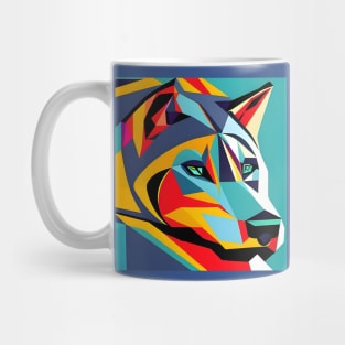 Pop Art Wolf Head Mug